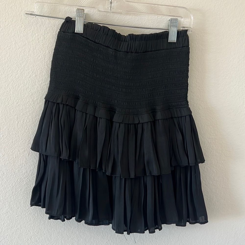 Black mini skirt